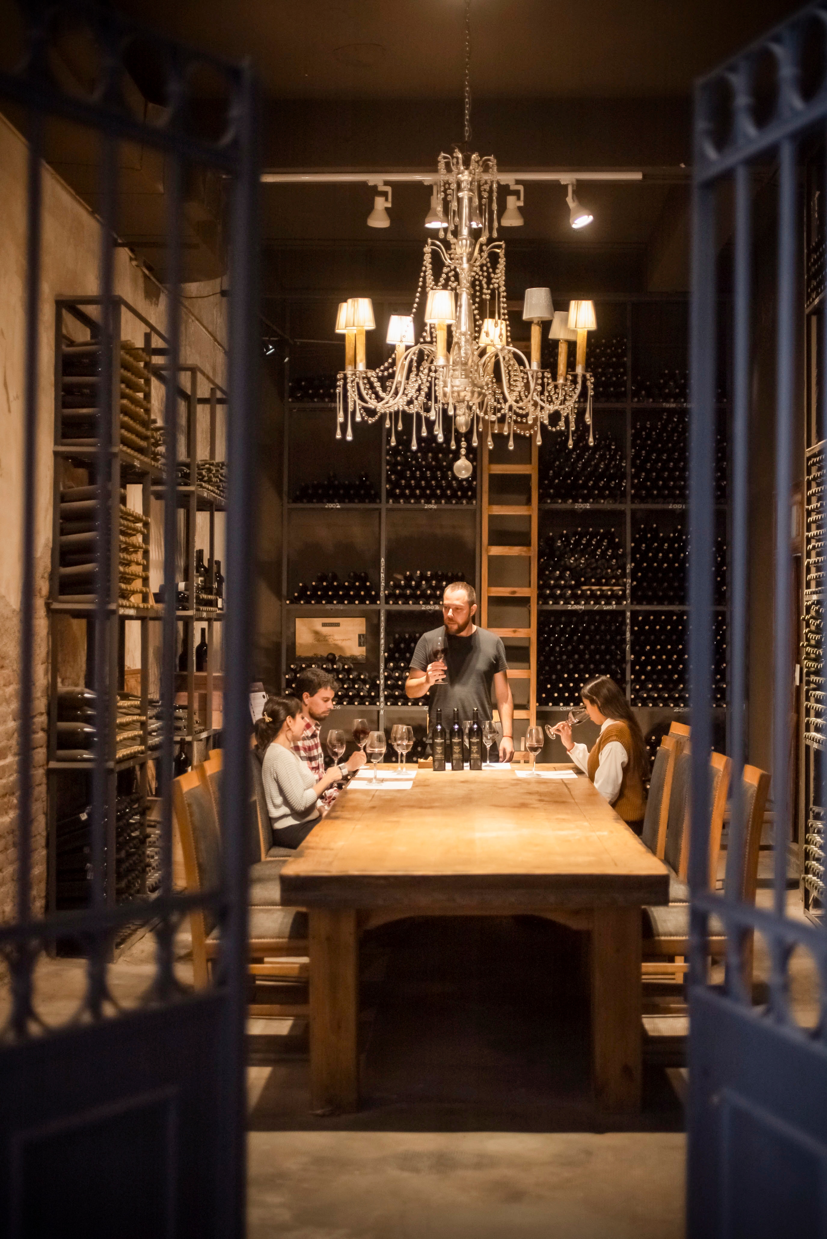 A tasting in the cellar