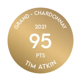 Medalha de premiação recebida por Terrazas de los Andes Grand Chardonnay 2022 de The Global Chardonnay Masters, que concedeu a medalha de ouro ao nosso excelente vinho branco de altitude, de Mendoza, Argentina