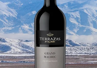 garrafa de vinho tinto Grand Terrazas de los Andes