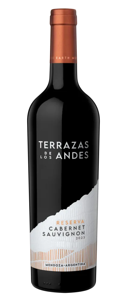 Botella de Terrazas de los Andes Reserva Cabernet Sauvignon 2023, vino tinto de altura y de montaña, proveniente de Mendoza, Argentina