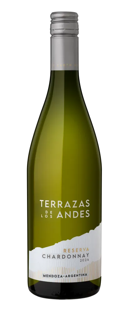 Botella de Terrazas de los Andes Reserva Chardonnay 2024, vino blanco de altura y de montaña, proveniente de Mendoza, Argentina