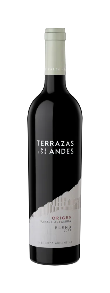 Botella de Terrazas de los Andes Origen Paraje Altamira 2022, vino tinto de altura y de montaña, proveniente de Mendoza, Argentina