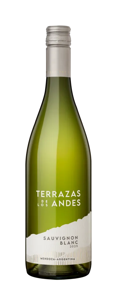 Garrafa de Terrazas de los Andes Sauvignon Blanc 2025, vinho branco de altitude e de montanha, proveniente de Mendoza, Argentina.