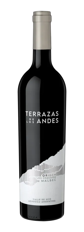 Botella de Terrazas de los Andes Origen Chacayes 2021, vino tinto de altura y de montaña, proveniente de Mendoza, Argentina