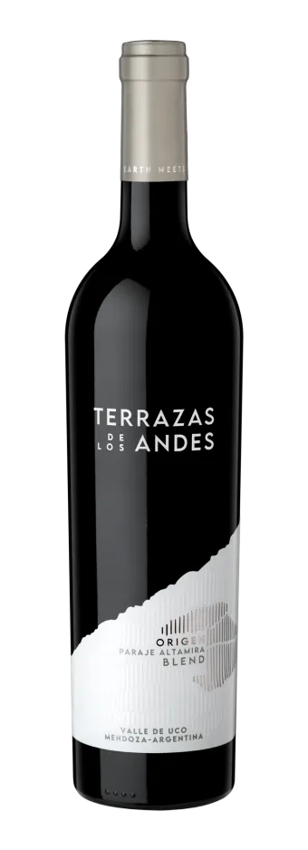 Botella de Terrazas de los Andes Origen Paraje-Altamira 2021, vino tinto de altura y de montaña, proveniente de Mendoza, Argentina